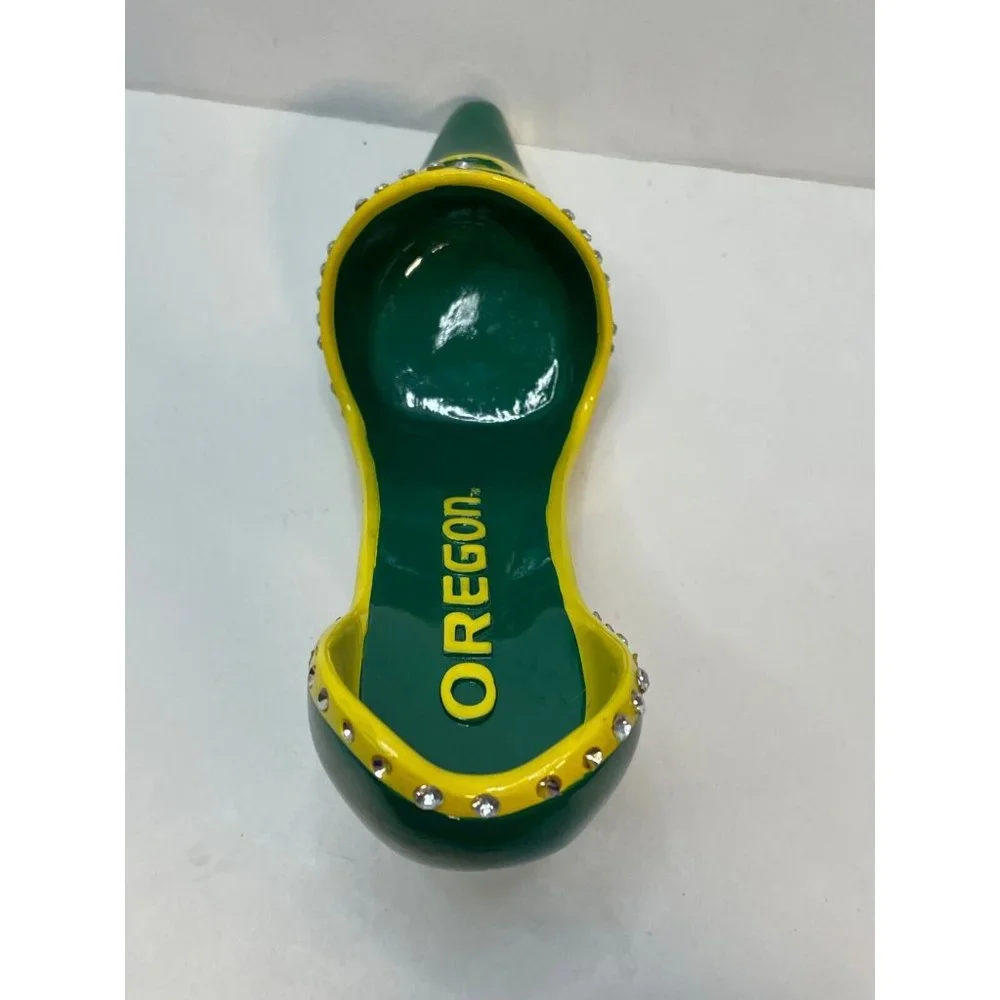 NCAA Oregon Ducks Shoe Wine Bottle Holder ceramic high heel UofO